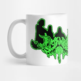 Green Neon Sign Dethklok Logo Mug